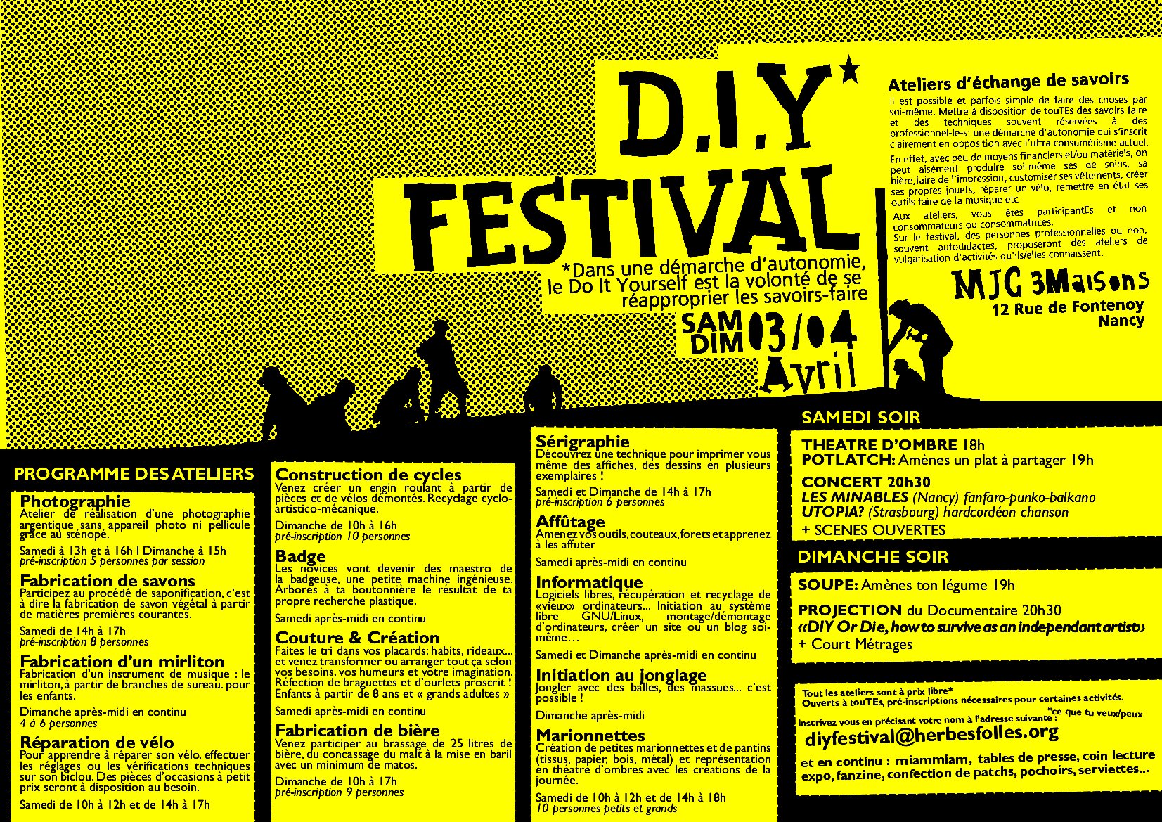 Première édition du DIY Festival, avril 2010.
